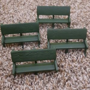 Christmas village benches